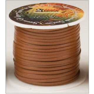 Kalbslederband 3 mm Tan
