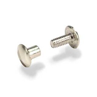 Chicago Schraubnieten 6 mm Nickel 10er Pack