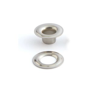 Lange Massiv Messing Ösen Vernickelt 8mm