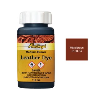 Fiebings Leather Dye - Mittelbraun - 118ml