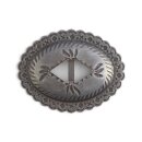 Nava Geschlitzte Conchos - Matt Nickel Finish - Medium -...