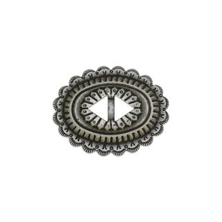 Sonora Geschlitzte Conchos - Matt Nickel Finish - Medium - 6er Pack