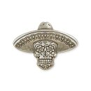 Sugar Skull Concho Sombrero - Antik Silber