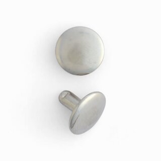 Breite Doppelkopf Niete - Klein -  Nickel Finish