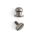 Knopfschraubnieten 8 mm Antik Nickel