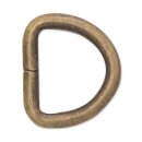 Solide D-Ringe - 19mm - Antik Messing